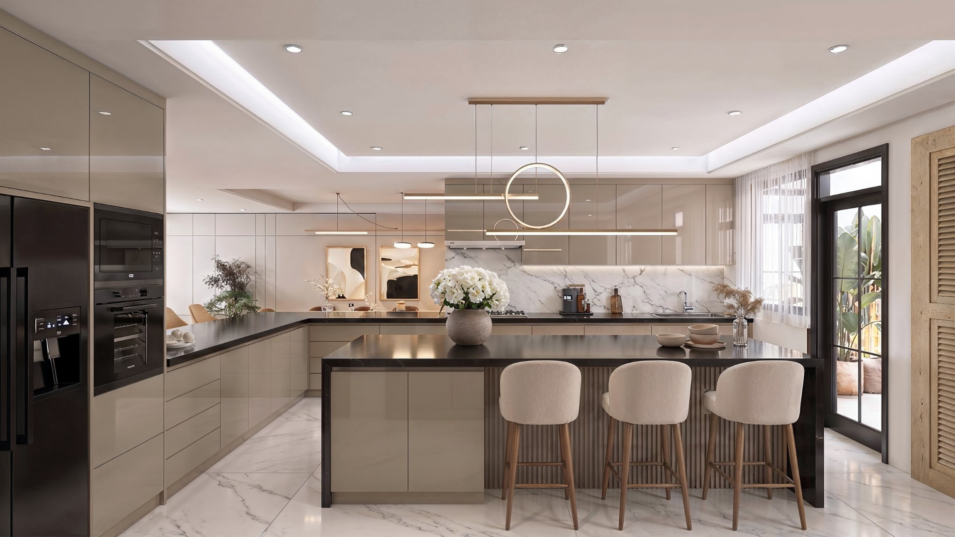 Valoria kitchen island interior
